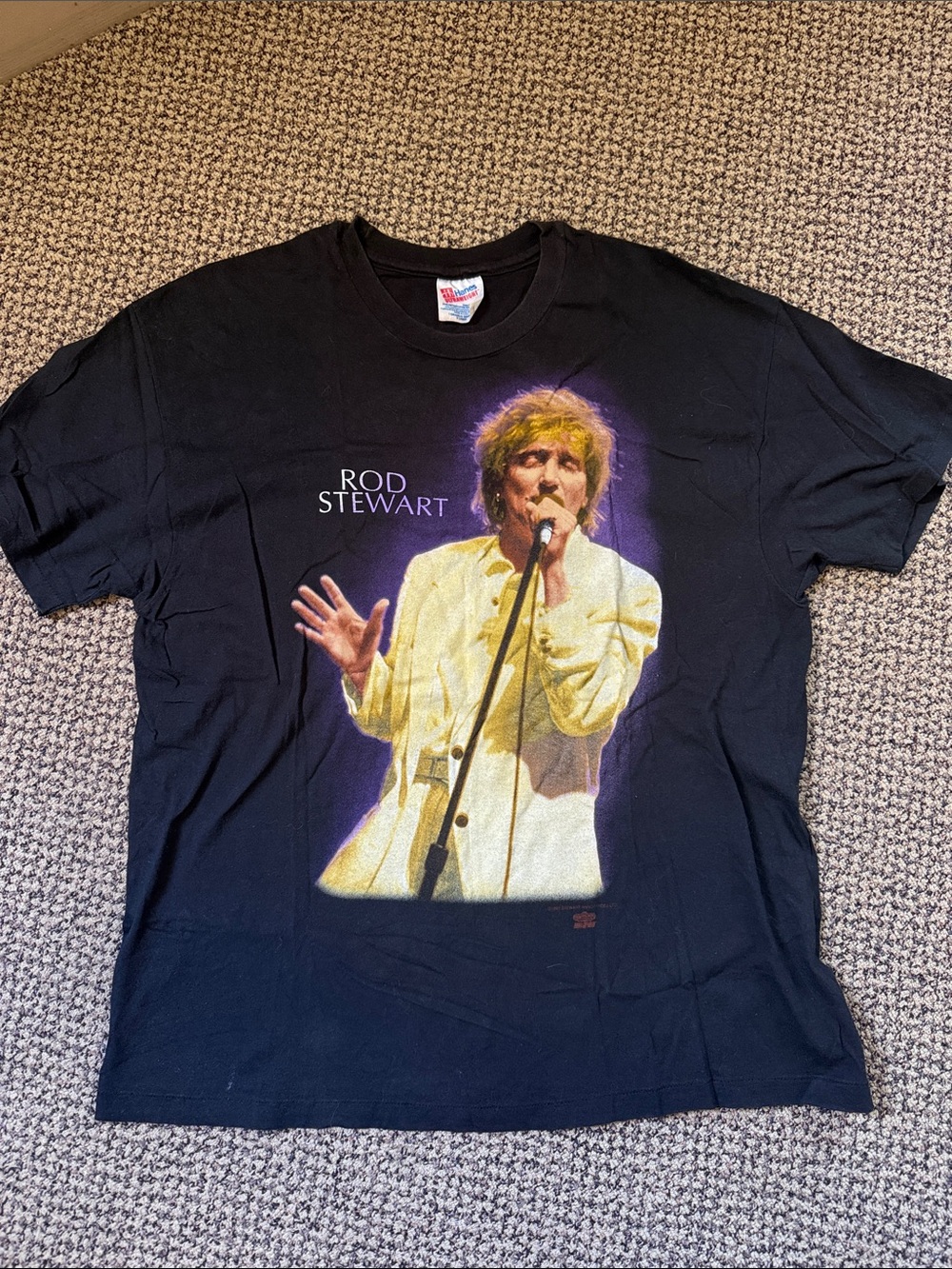 1993 Vintage Rod Stewart Short Sleeve Concert T-Shirt